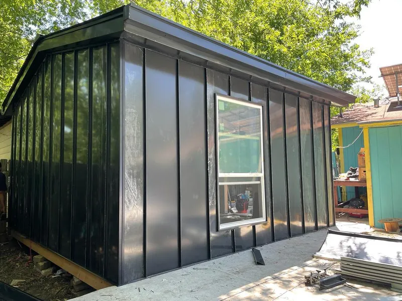 Black standing seam metal wall panels for Metal Roof Installation in Mooresville